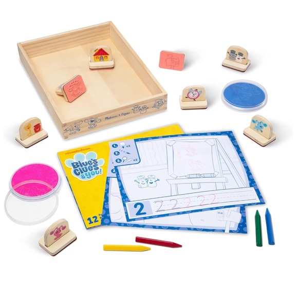 Melissa & Doug Blue’s Clues wooden handle stamps. NWT - Picture 2 of 14